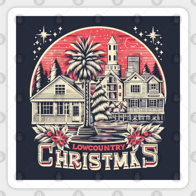 Lowcountry Christmas Charleston SC Xmas Sticker by SubtleSplit